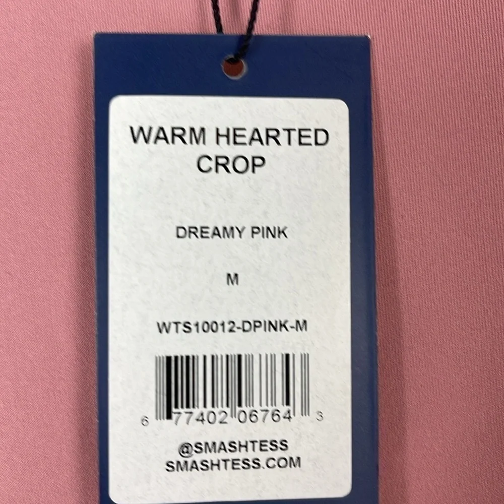 Smash + Tess Warm Hearted Crop Top in Dreamy Pink New Size Medium - Picture 5 of 9